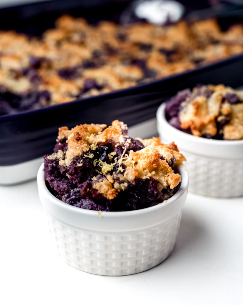 Keto blueberry cobbler